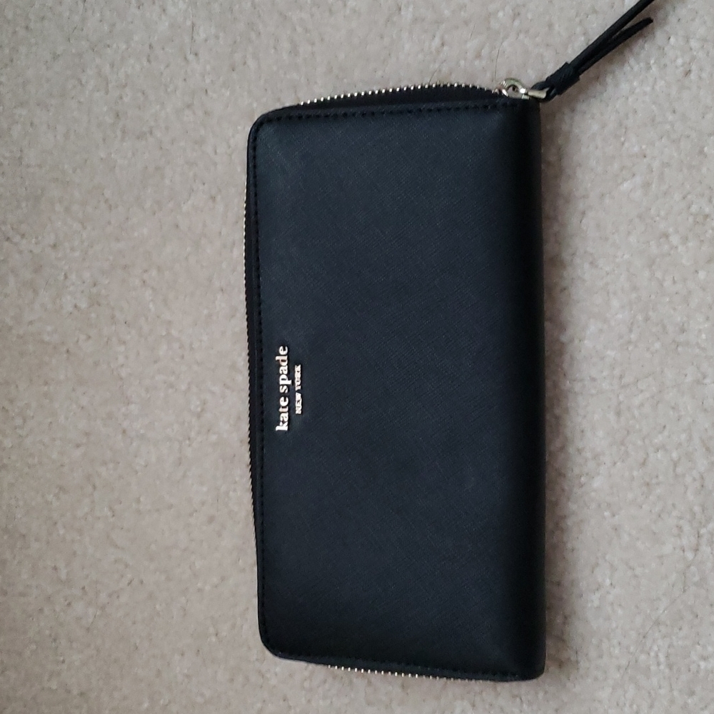 Kate Spade, black, large continental wallet